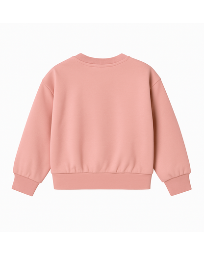 Sudadera rosa con estampado de bicicleta
