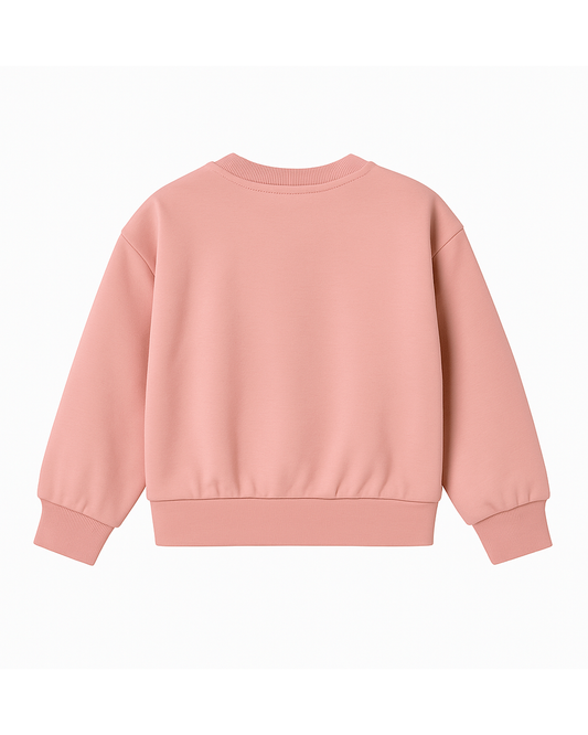 Sudadera rosa con estampado de bicicleta