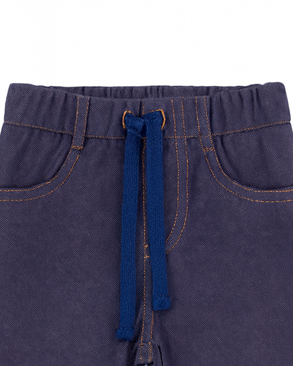 Pantalón Jogger Azul Oscuro con Cordón