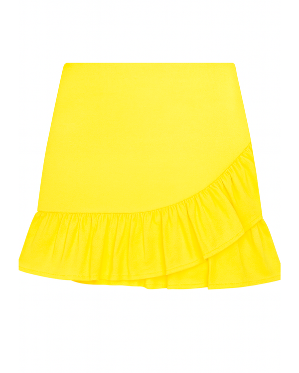 Falda Amarilla con Volantes Asimétricos