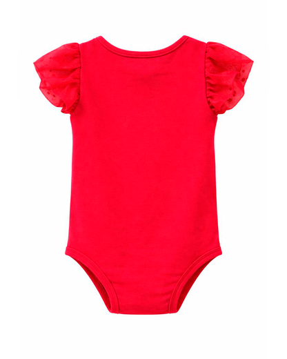 Body Rojo con Mangas de Mallatex