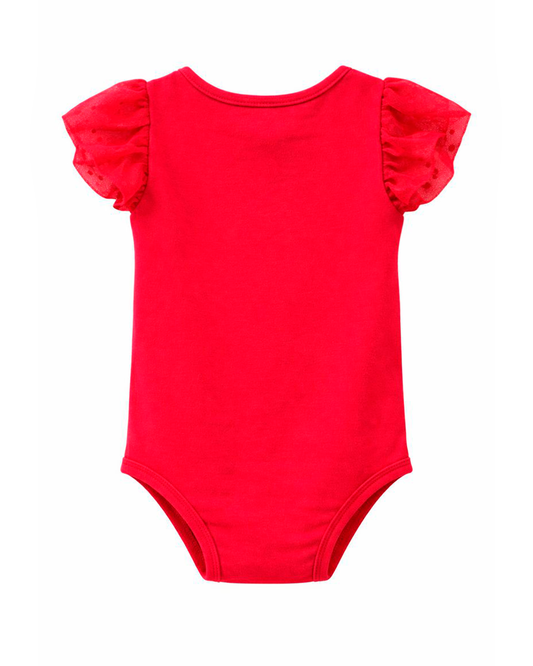 Body Rojo con Mangas de Mallatex