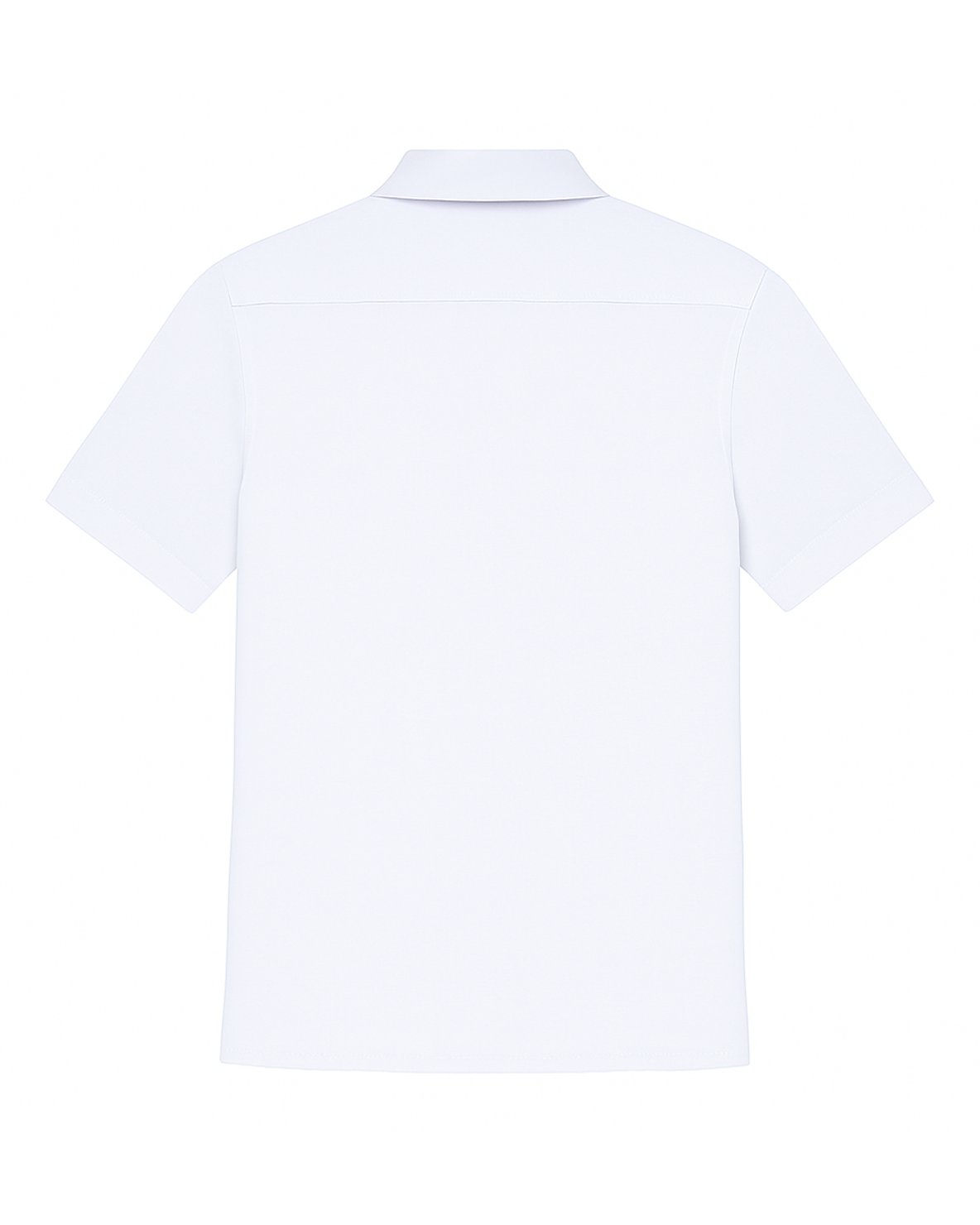 Camisa Infantil Blanca con Botones en Contraste