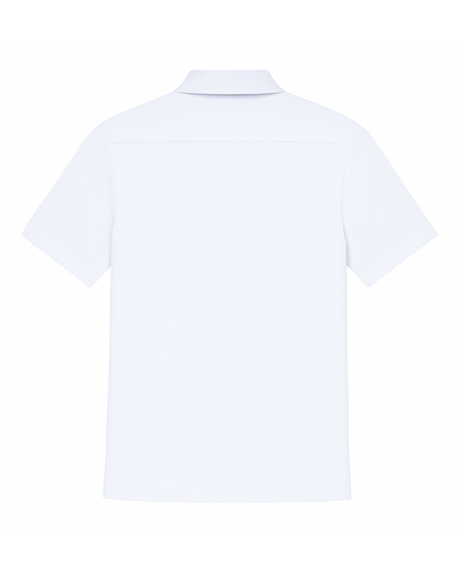 Camisa Infantil Blanca con Botones en Contraste