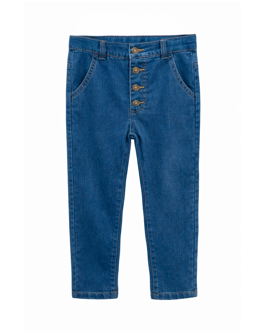 Jean niño denim de botones frontales azul