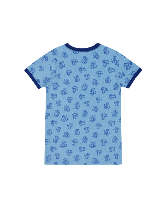 Camiseta Estampada- Azul Claro
