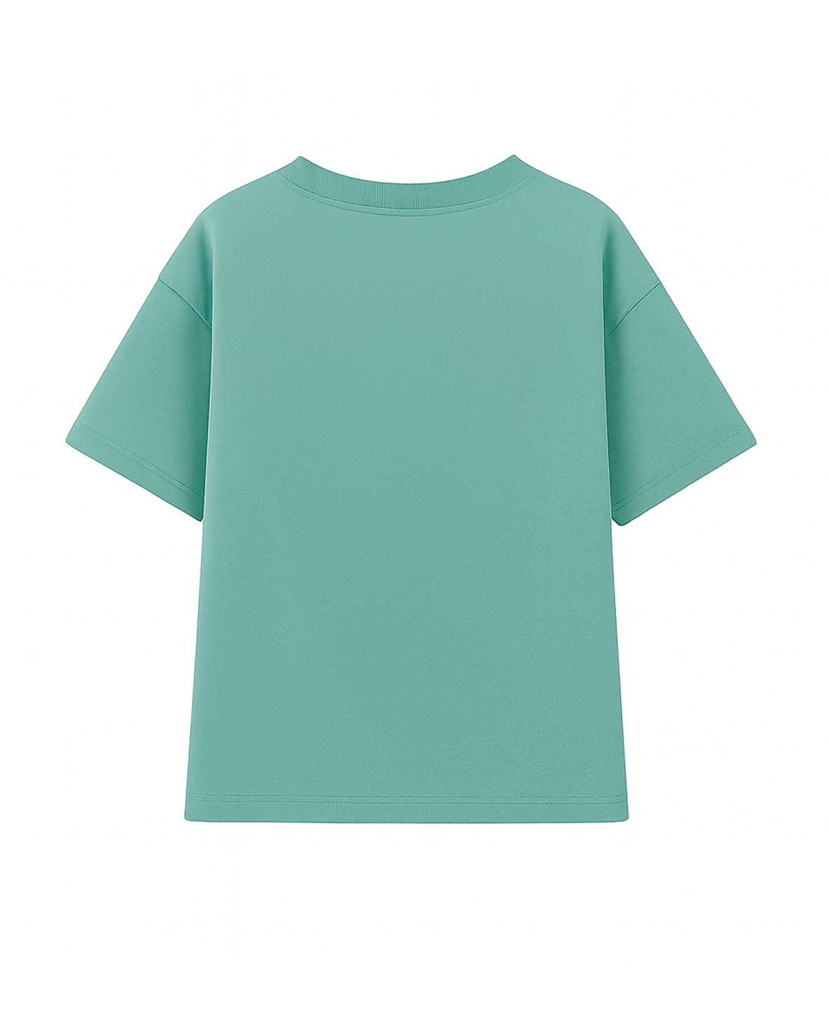 Camiseta Oversize Verde Menta con Estampado Tipográfico
