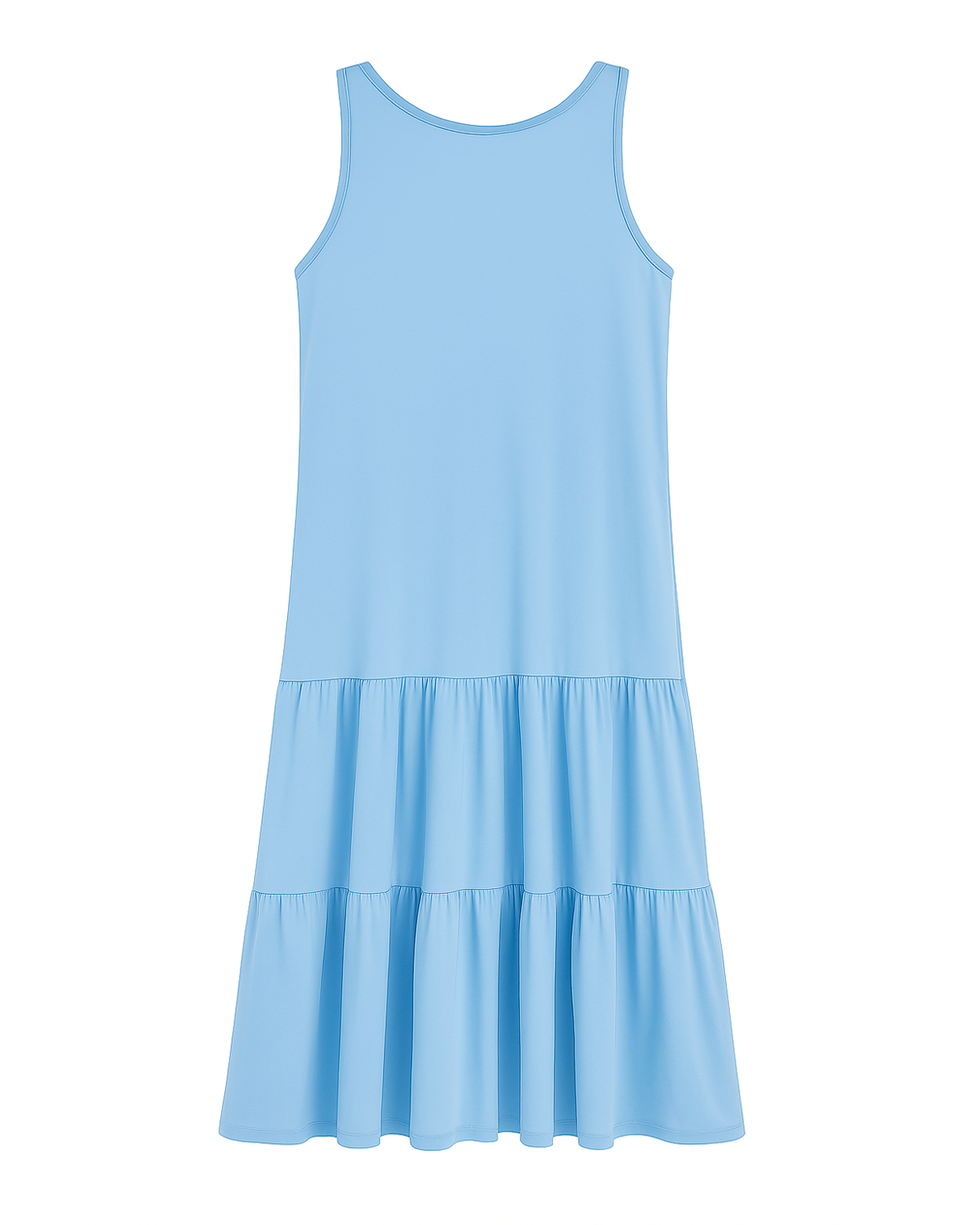 Vestido Infantil Azul Cielo con Volantes
