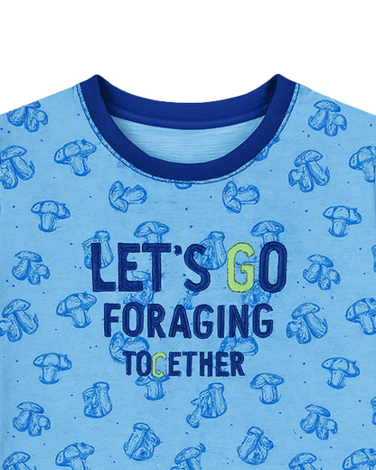 Camiseta Estampada- Azul Claro