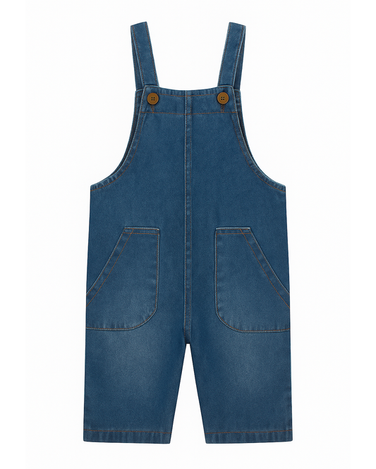 Overol Infantil en Denim Azul Medio