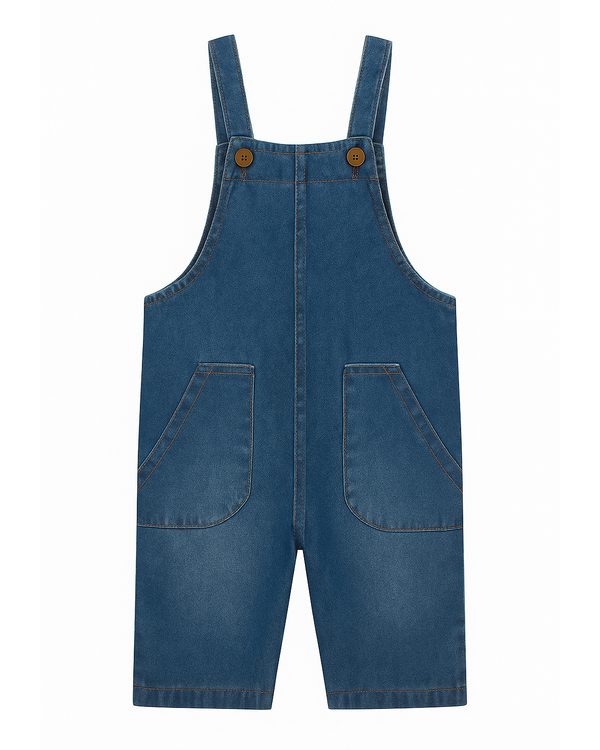 Oberol Infantil en Denim Azul Medio
