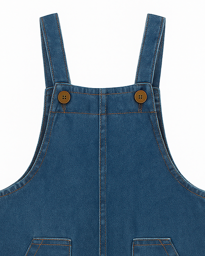 Overol Infantil en Denim Azul Medio