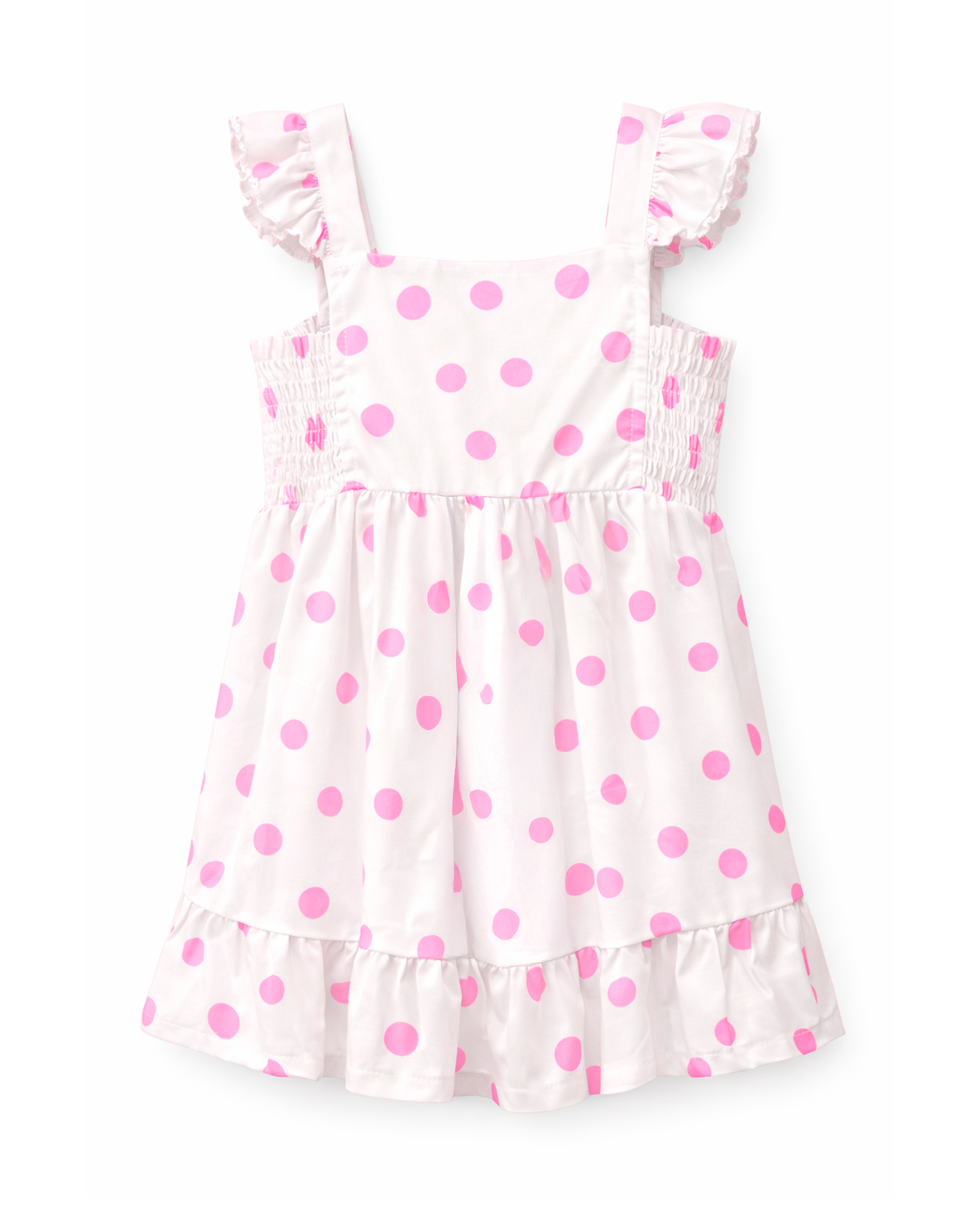 Vestido Niña Lunares Rosado con Tirantes