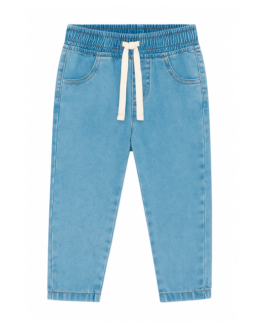 Jean Infantil Claro con Cordón Blanco