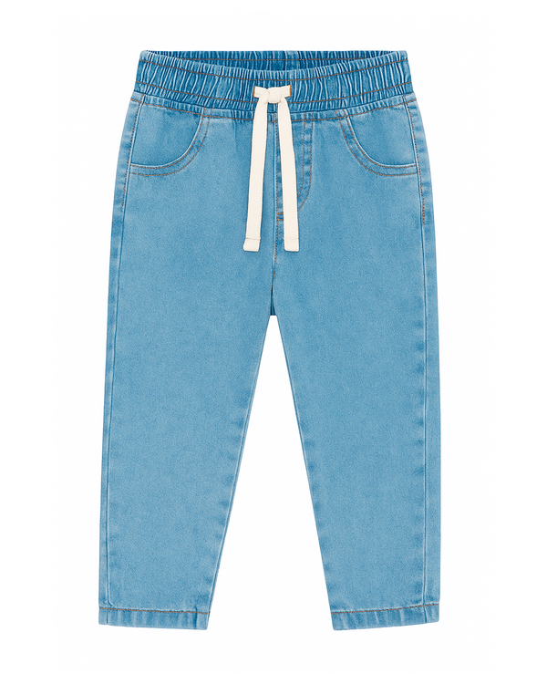 Jean Infantil Claro con Cordón Blanco