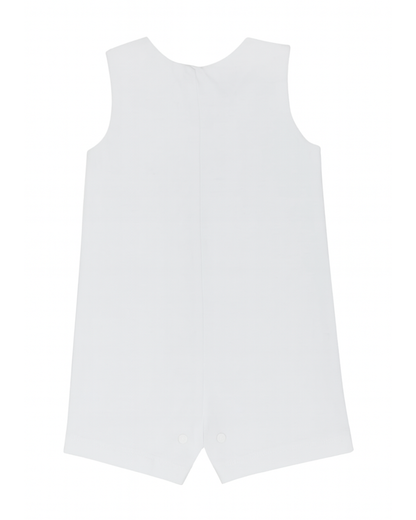 Enterizo blanco con estampado Little Pirate y botones rojos