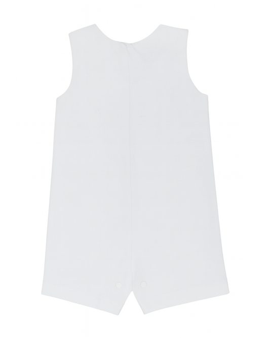 Enterizo blanco con estampado Little Pirate y botones rojos