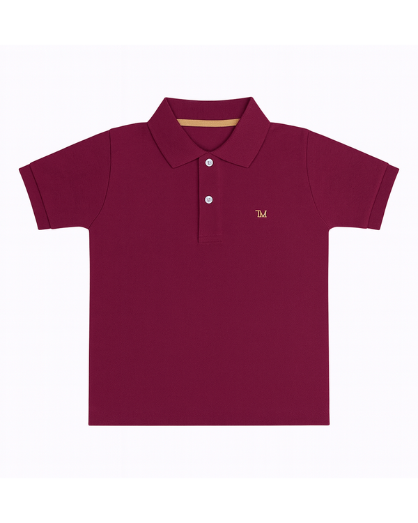 Polo basico Para niño Vinotinto