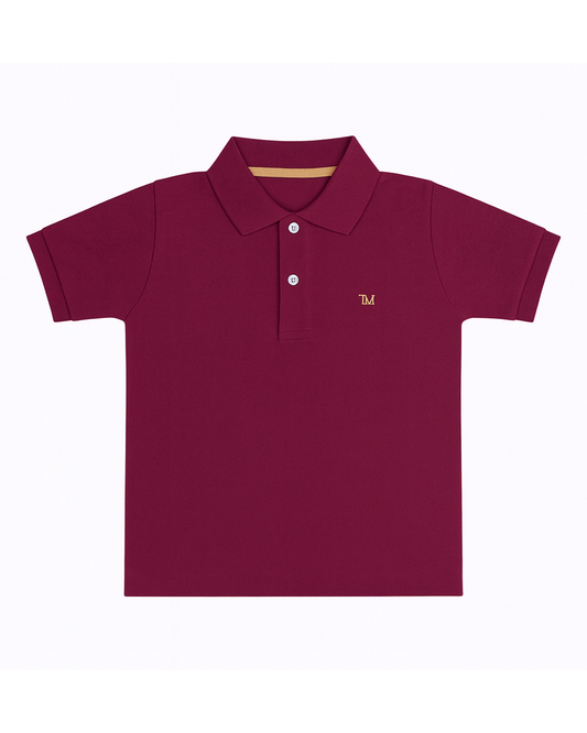 Polo basico Para niño Vinotinto