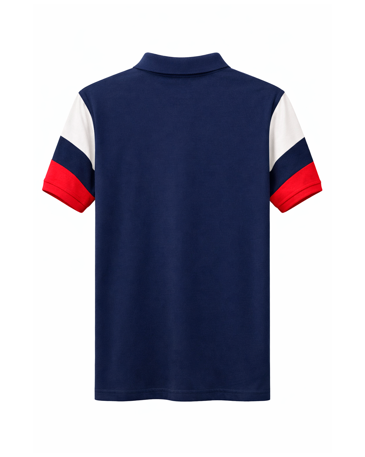 Polo Infantil Azul Marino con Cremallera y Detalles Tricolor