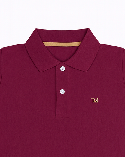 Polo basico Para niño Vinotinto
