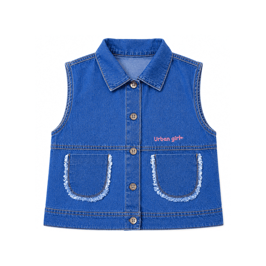 CHALECO DENIM - NIÑA - COLECCIÓN VIBRAS URBANAS