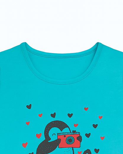 Blusa basica para niña Azul
