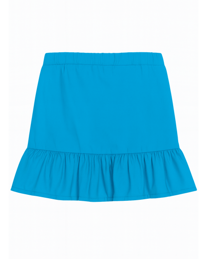 Falda Niña con Volante en Color Azul Turquesa