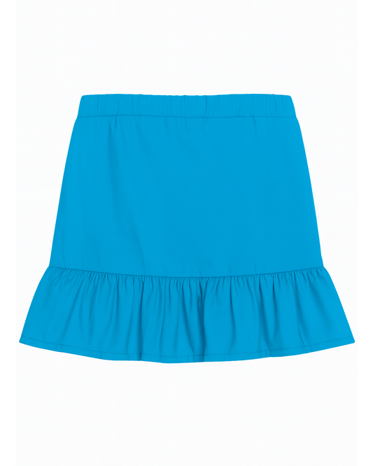 Falda Niña con Volante en Color Azul Turquesa