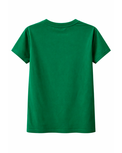 Camiseta Verde y Blanca con Texto Authentic-N-Unique
