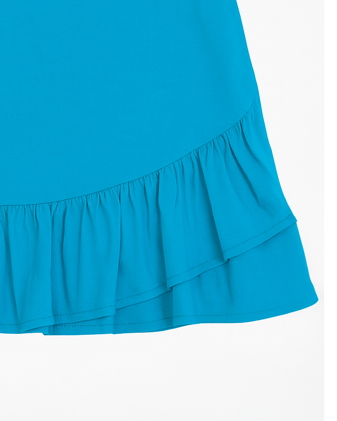 Falda Niña con Volante en Color Azul Turquesa
