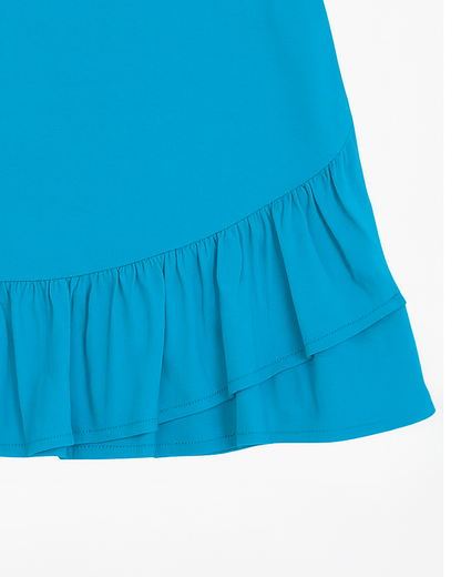 Falda Niña con Volante en Color Azul Turquesa
