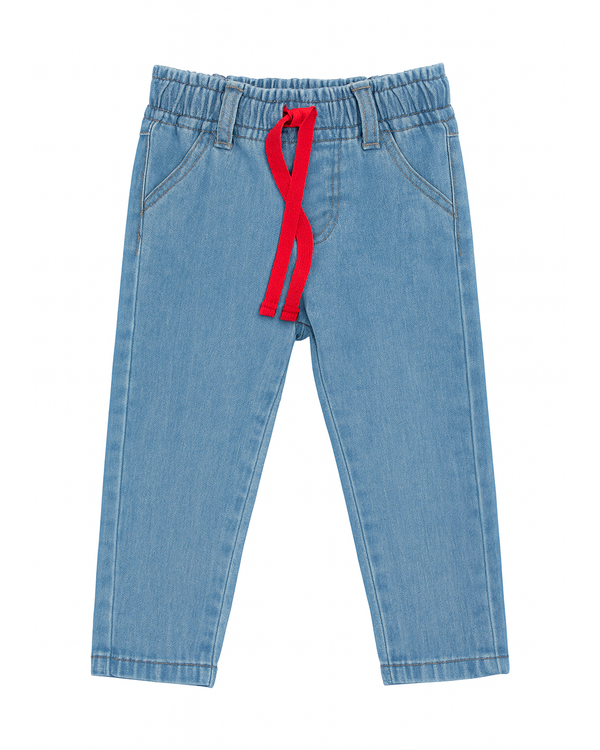 Pantalón de Jean con Cintura Elástica y Bordado