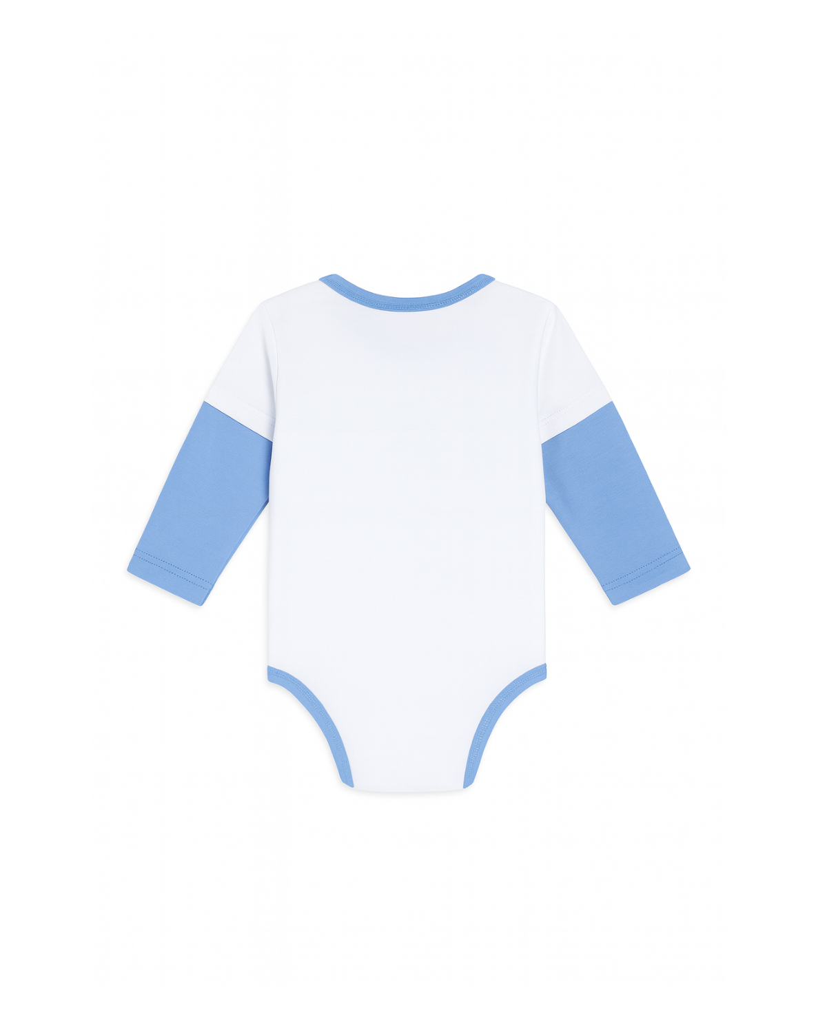 Body de Manga Larga (Blanco con Azul Estampado)