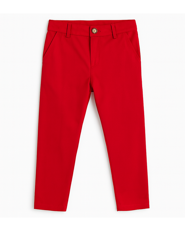Pantalón Niño Rojo con Estilo Clásico