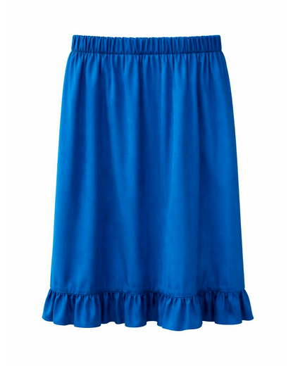 Falda Infantil Azul con Volantes