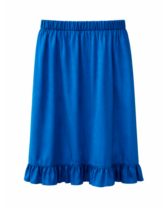 Falda Infantil Azul con Volantes