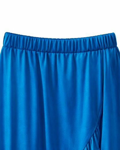 Falda Infantil Azul con Volantes