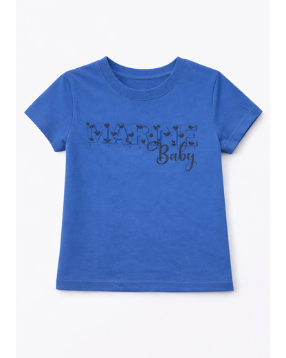 Camiseta básica para bebé niño azul
