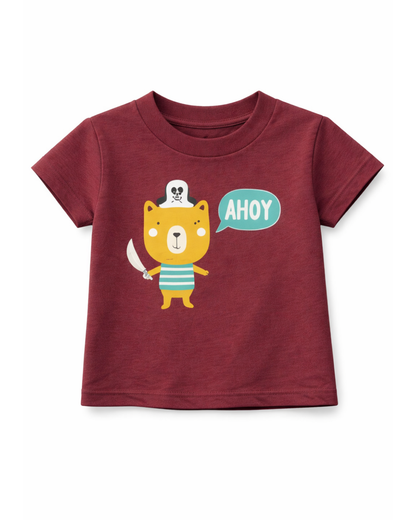 Camiseta básica para recien nacido niño Rojo
