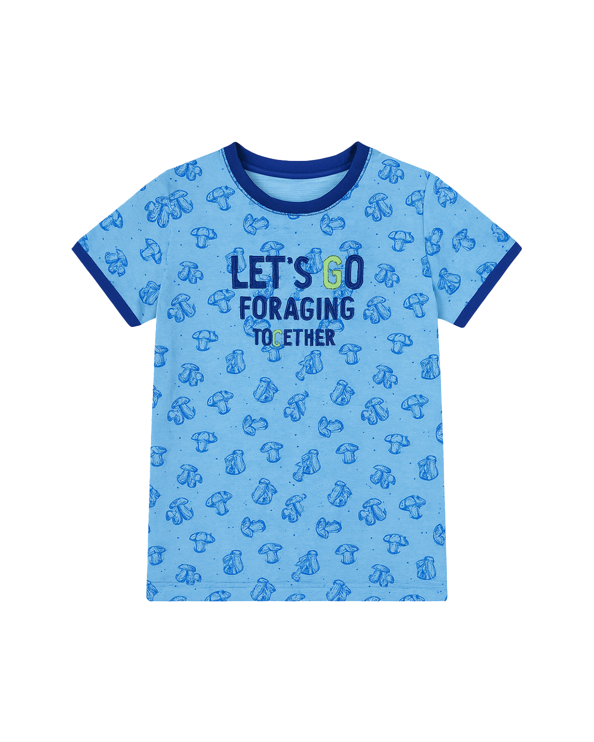 Camiseta Estampada- Azul Claro
