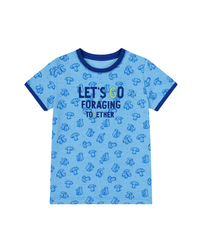 Camiseta Estampada- Azul Claro