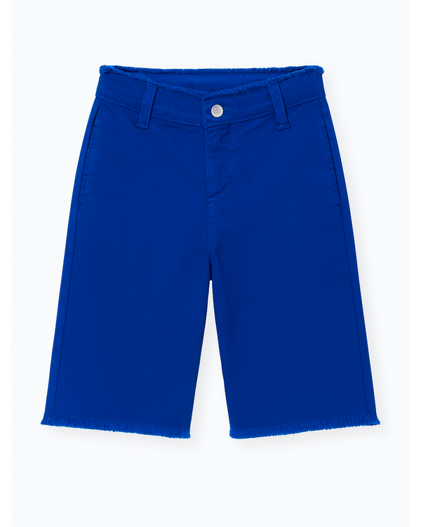 Pantalón Azul para Niña con Bota Desflecada