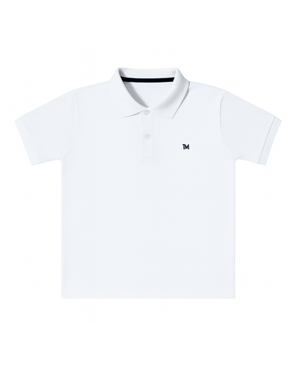 Polo basico Para niño Blanco
