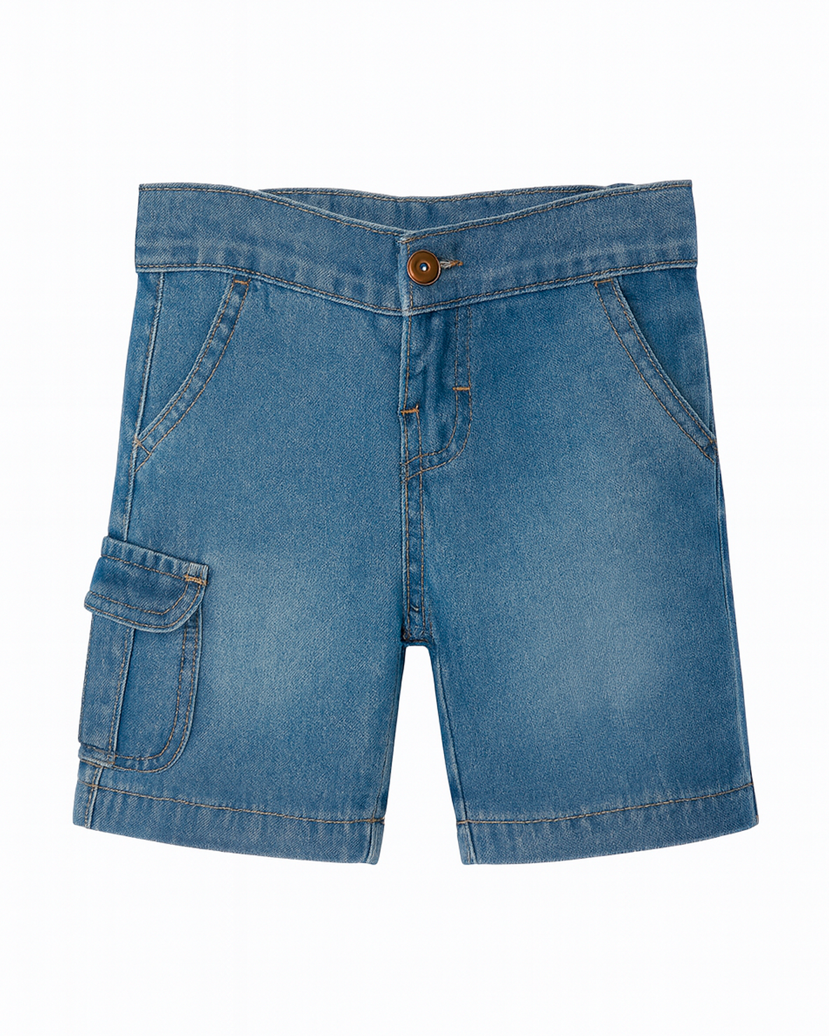 Bermuda Denim con Bolsillo tipo cargo