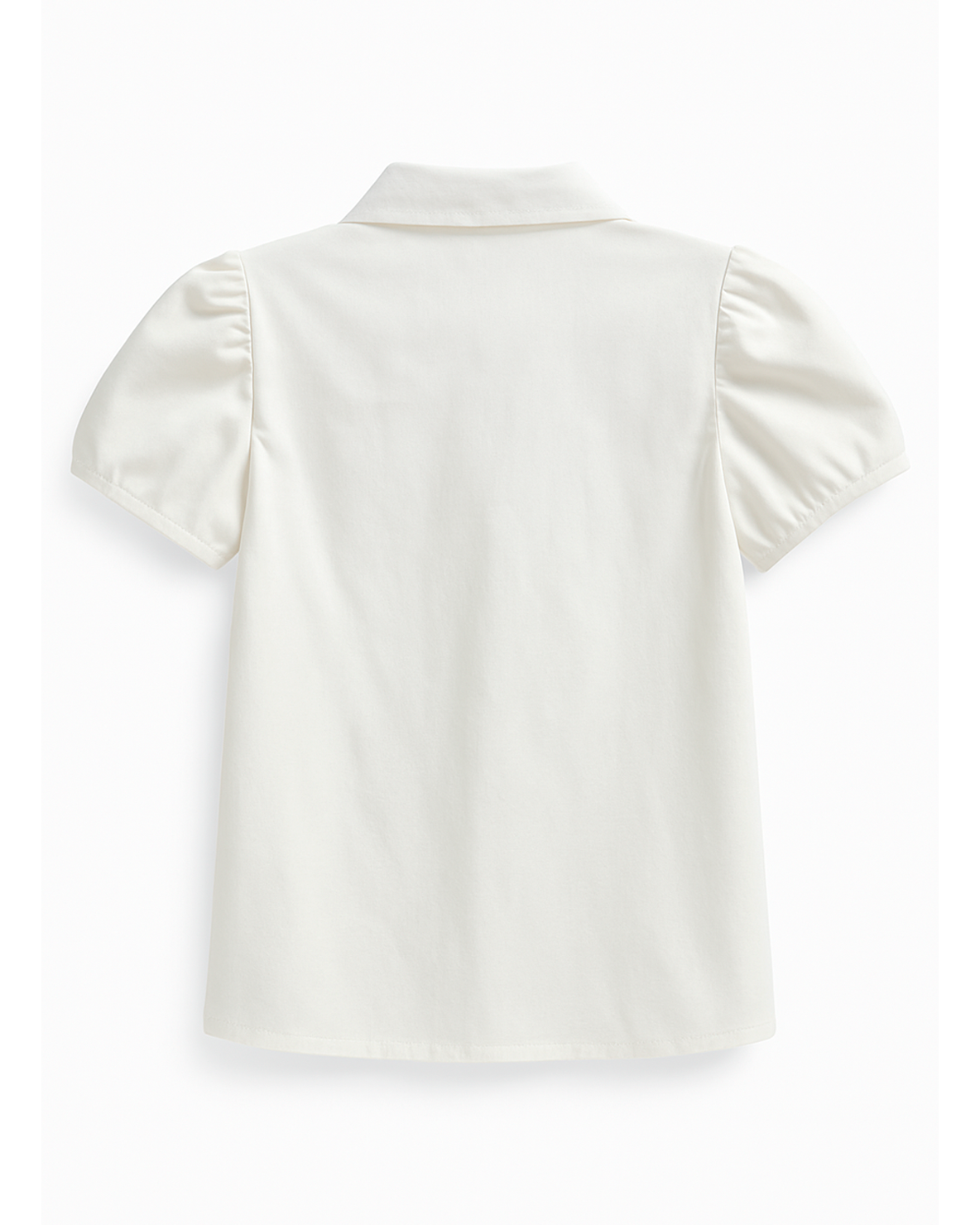 Blusa blanca con botones y mangas abullonadas ✨