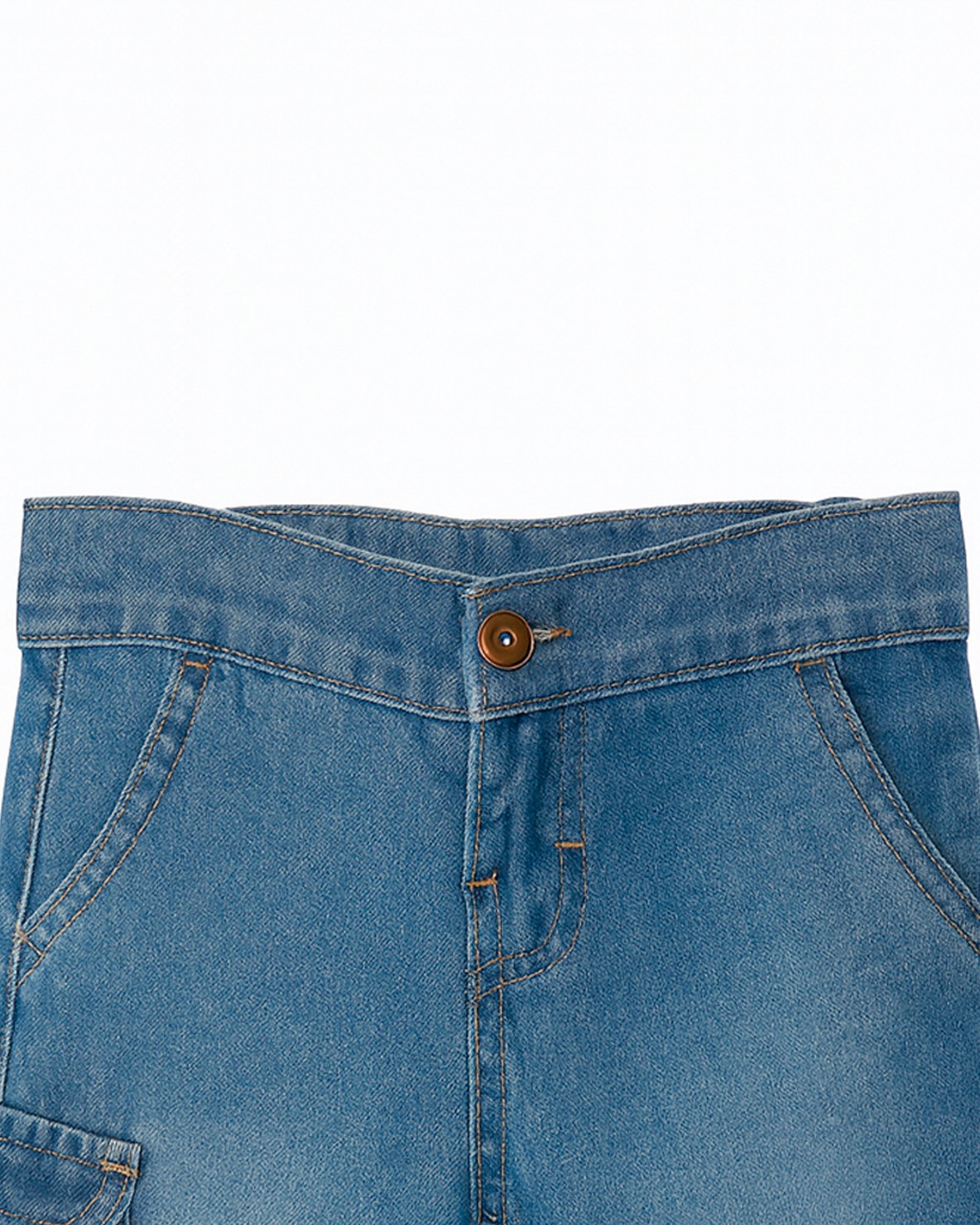 Bermuda Denim con Bolsillo tipo cargo