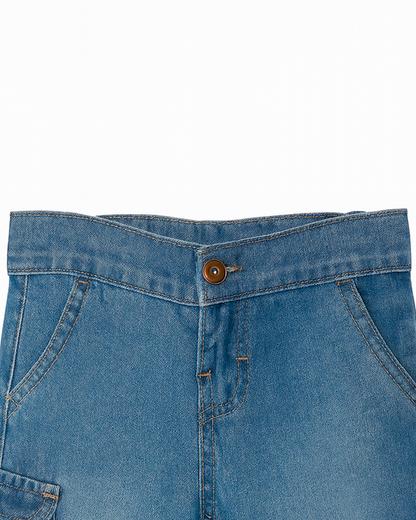 Bermuda Denim con Bolsillo tipo cargo