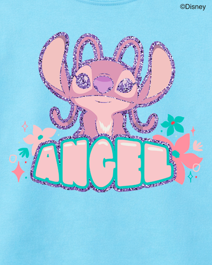 Camiseta niña Angel Disney azul