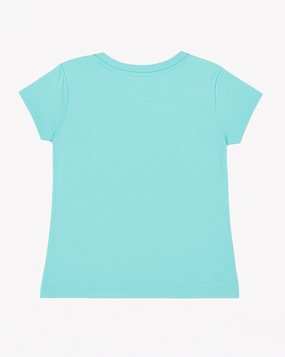 Blusa basica para niña Azul